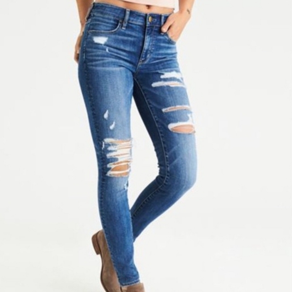 American Eagle distressed next level Stretch Jeans size 30 - Picture 1 of 16